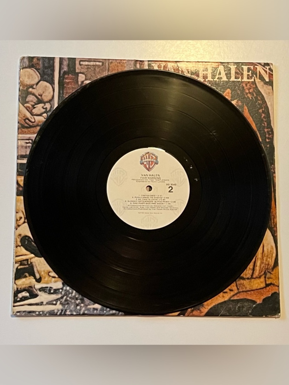 Van Halen Fair Warning LP 1981 US Warner Bros HS 3540 EX/EX Clean Copy - Picture 9 of 11